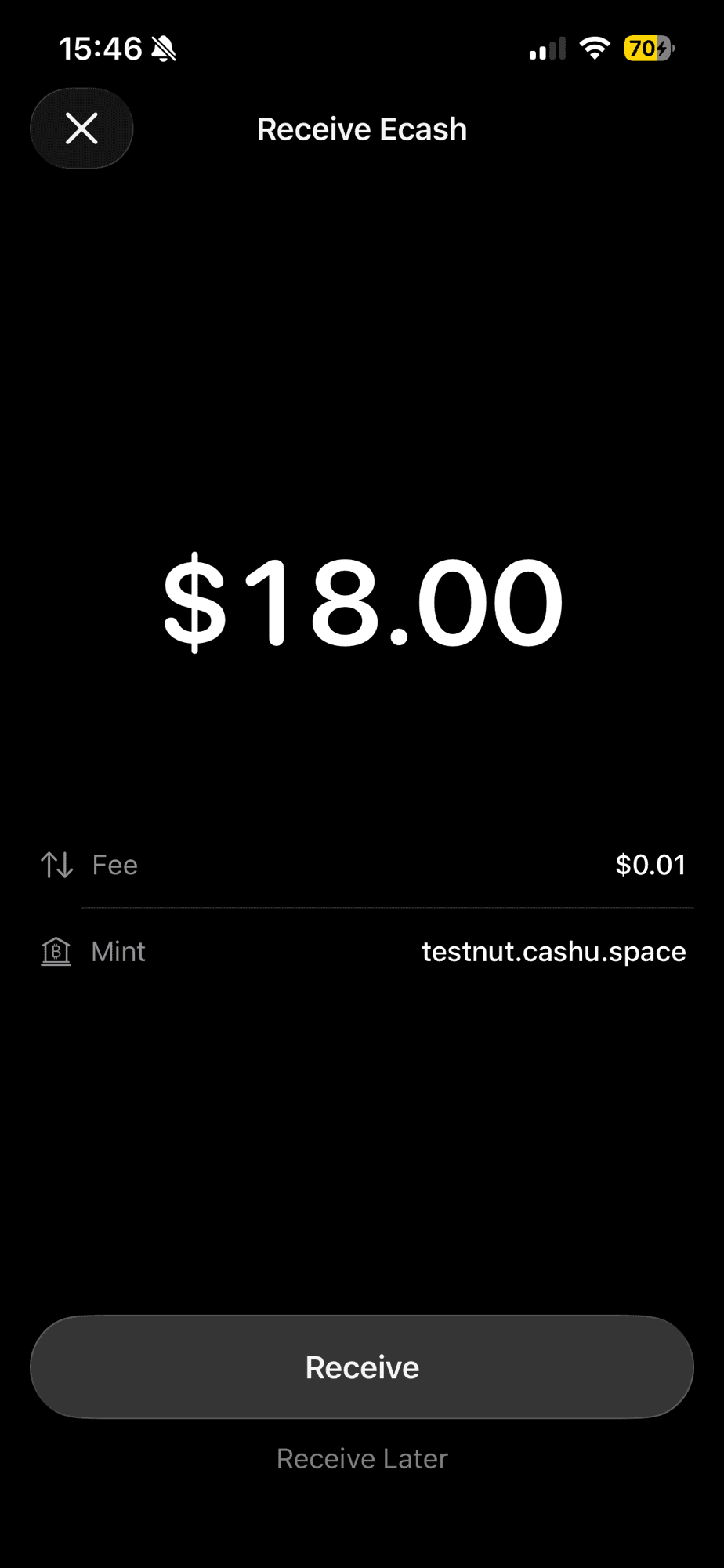 Bearer ecash, in your pocket.