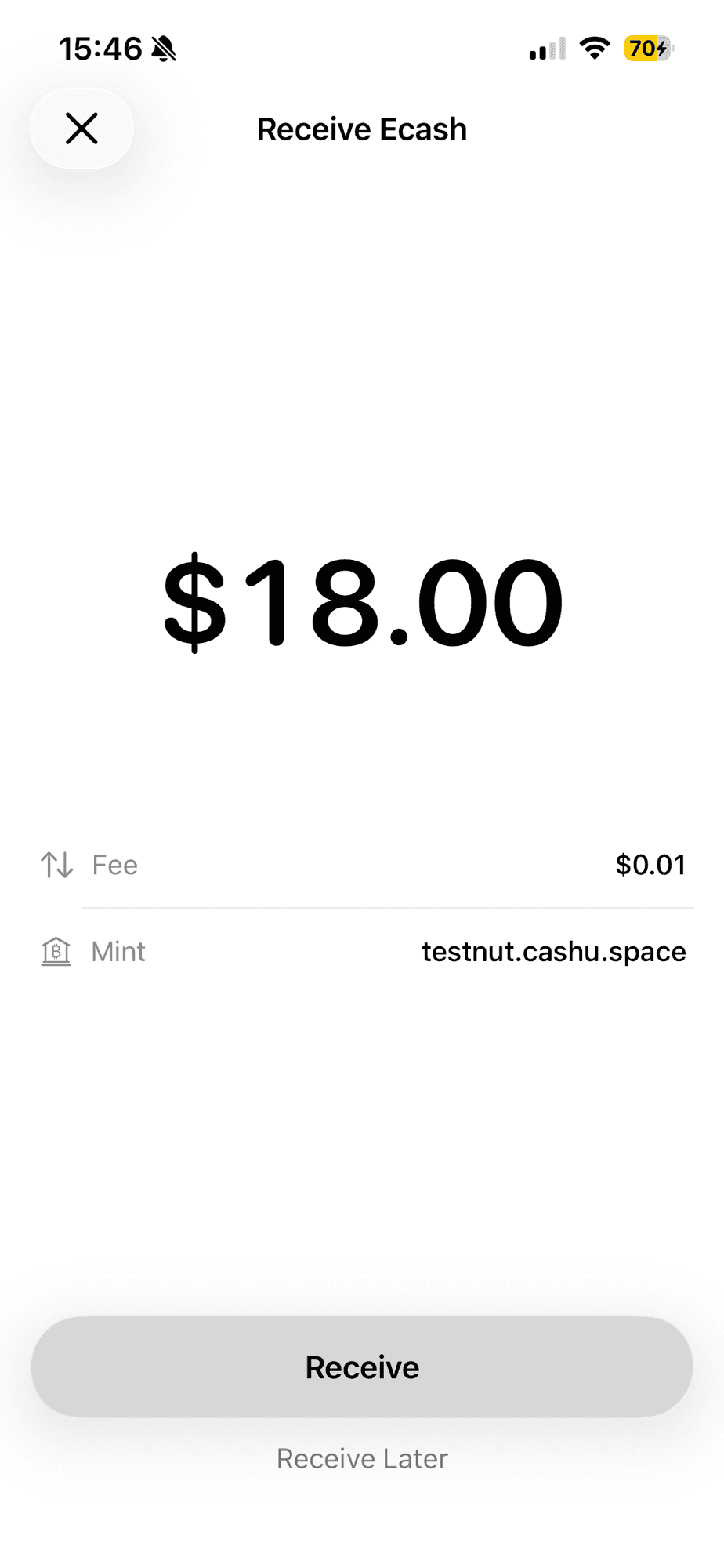 Bearer ecash, in your pocket.